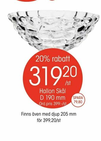 EKO Hallon Skål D 190 mm erbjuda