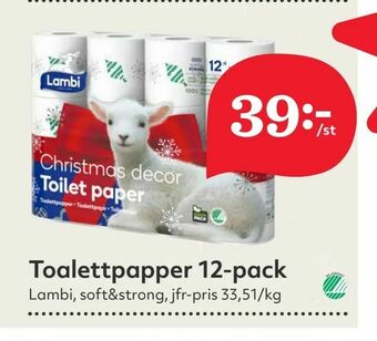Hemköp Toalettpapper 12-pack erbjuda
