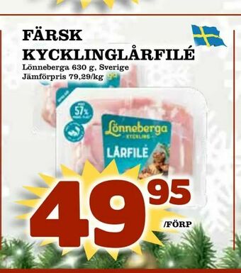 Färsk kycklinglårfilé