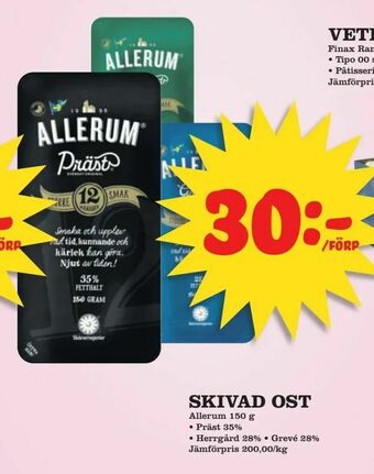 minmatbutik Skivad ost erbjuda