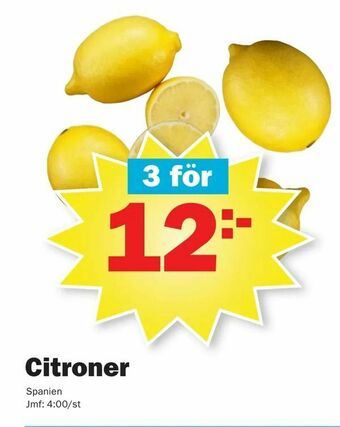 Pekås Citroner erbjuda