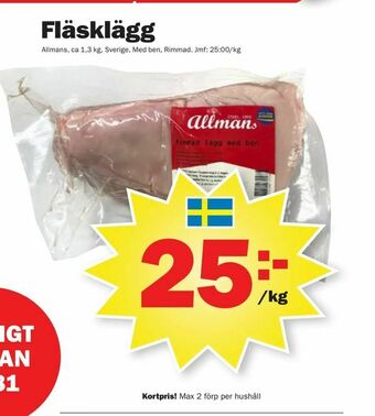 Pekås Fläsklägg erbjuda