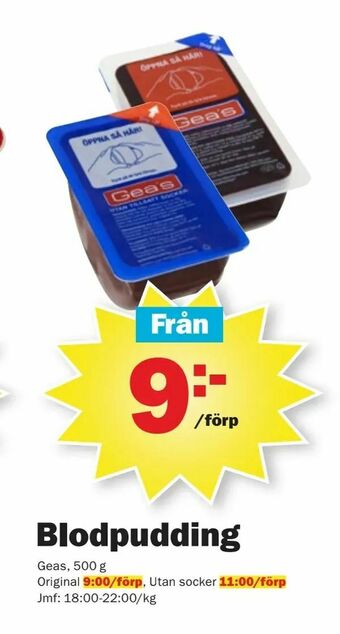 Pekås Blodpudding erbjuda