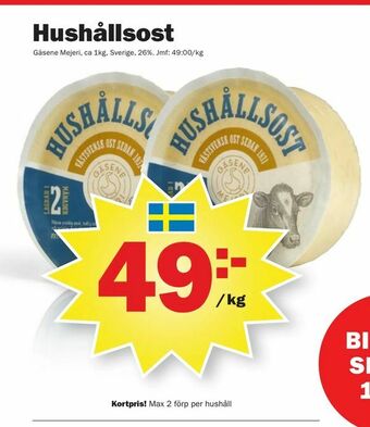 Pekås Hushållsost erbjuda