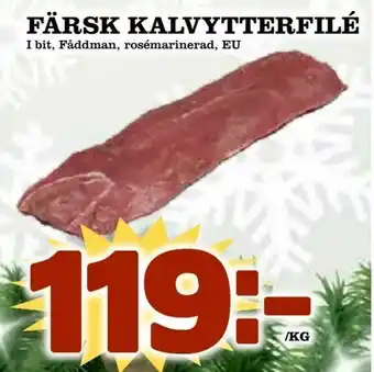 Färsk kalvytterfilé