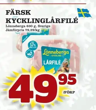 Färsk kycklinglårfilé