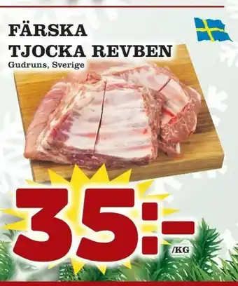 Färska tjocka revben