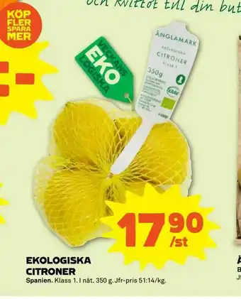 Stora Coop Ekologiska citroner erbjuda