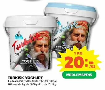 Stora Coop Turkisk yoghurt erbjuda
