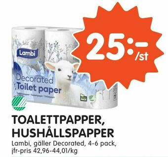 Tempo Toalettpapper, hushållspapper erbjuda