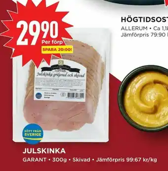 Willys Julskinka erbjuda