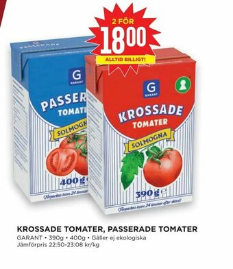 Willys Hemma Krossade tomater, passerade tomater erbjuda
