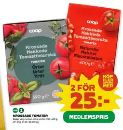 Coop Krossade tomater erbjuda