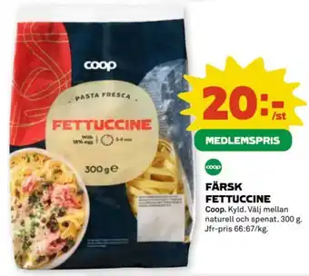 Coop Färsk fettuccine erbjuda