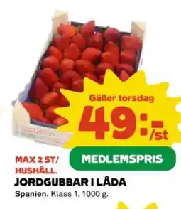 Coop Jordgubbar i låda erbjuda