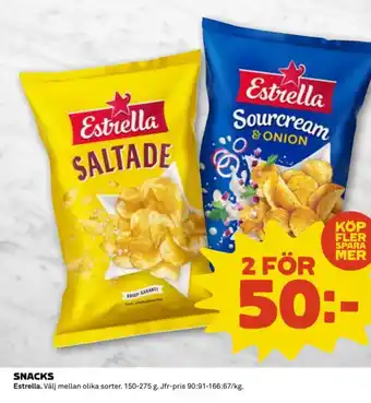 Coop ESTRELLA Snacks erbjuda