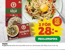 Coop Pasta erbjuda