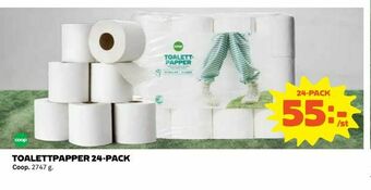 Coop Toalettpapper 24-pack erbjuda