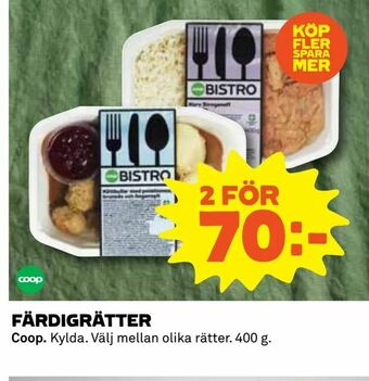 Coop Färdigrätter erbjuda