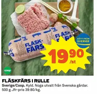 Fläskfärs i rulle