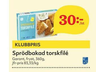 Hemköp Sprödbakad torskfilé erbjuda