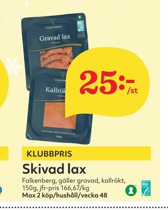 Hemköp Skivad lax erbjuda