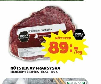 Nötstek av fransyska