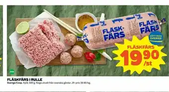 Fläskfärs i rulle