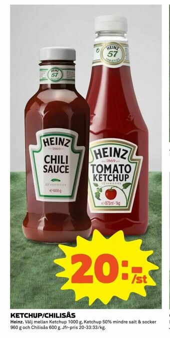 Coop Extra Ketchup/chilisås erbjuda
