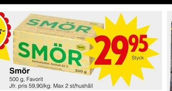 Matöppet Smör erbjuda
