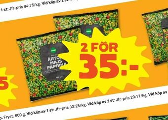 Stora Coop Ärtor/majs/paprikamix erbjuda