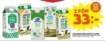 Stora Coop Laktosfri mjölkdryck 1,5 liter erbjuda