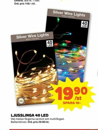 Stora Coop Ljusslinga 40 led erbjuda
