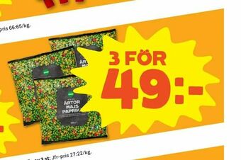 Stora Coop Ärtor/majs/paprikamix erbjuda