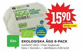 Willys Hemma Ekologiska ägg 6-pack erbjuda