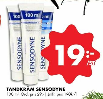 ÖoB Tandkräm sensodyne erbjuda