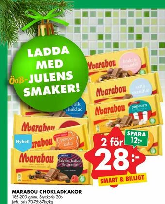 ÖoB Marabou chokladkakor erbjuda