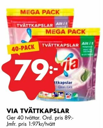 ÖoB Via tvättkapslar erbjuda
