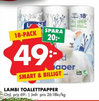ÖoB Lambi toalettpapper erbjuda
