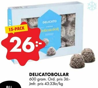 ÖoB Delicatobollar erbjuda