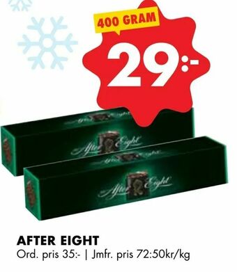 ÖoB After eight erbjuda