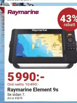 Erlandsons Brygga Raymarine Element 9s erbjuda