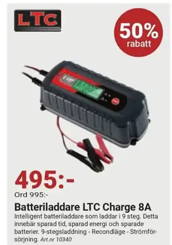 Erlandsons Brygga Batteriladdare LTC Charge 8A erbjuda