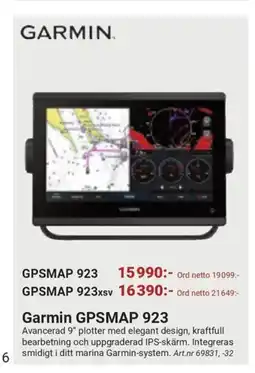 Erlandsons Brygga Garmin GPSMAP 923 erbjuda