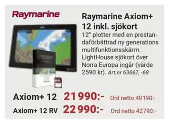 Erlandsons Brygga Raymarine Axiom+ 12 inkl. sjökort erbjuda
