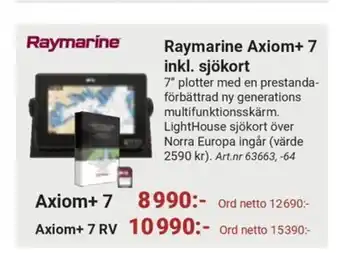 Erlandsons Brygga Raymarine Axiom+ 7 inkl. sjökort erbjuda