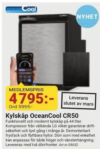 Erlandsons Brygga Kylskåp OceanCool CR50 erbjuda