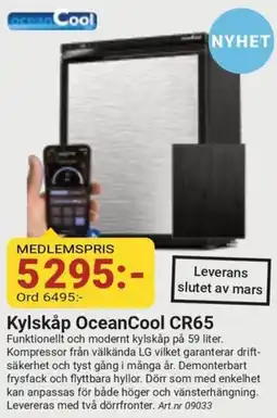 Erlandsons Brygga Kylskåp OceanCool CR65 erbjuda