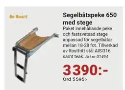 Erlandsons Brygga Segelbåtspeke 650 med stege erbjuda