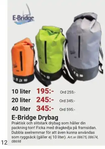 Erlandsons Brygga E-Bridge Drybag erbjuda
